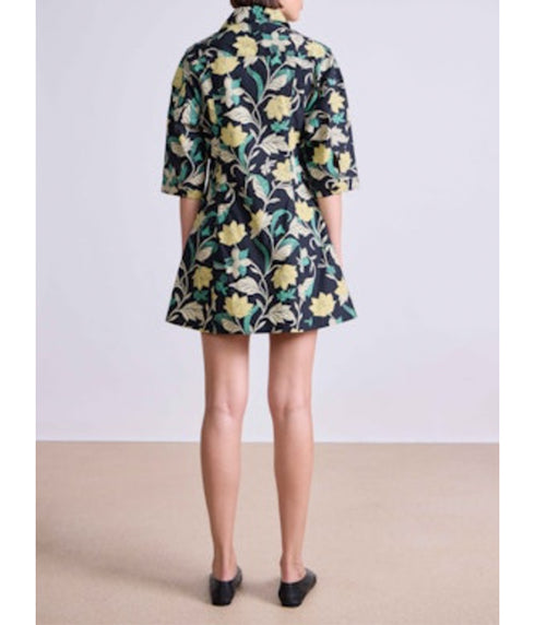 Luz Mini Dress - Essa Floral Citron